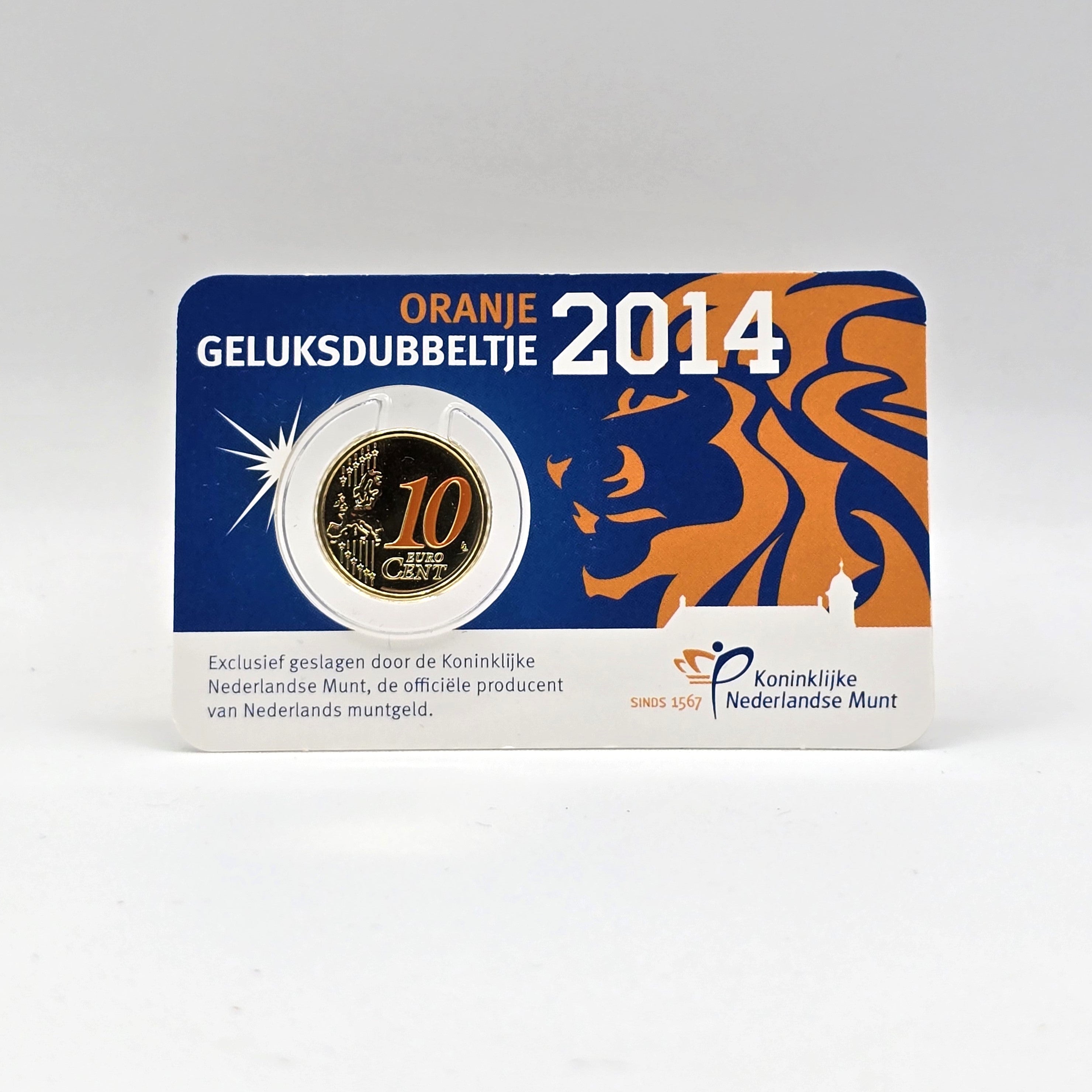 2014 Moedas da Sorte (colorida) - 10cent Países Baixos Coincard